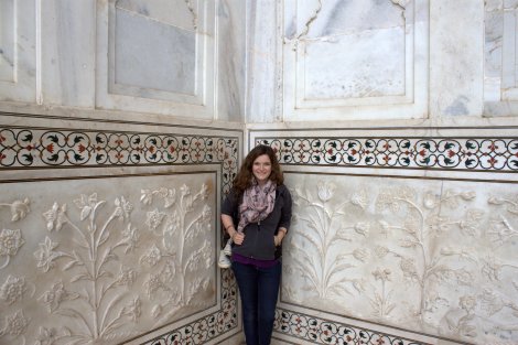 Smilin' at the Taj.